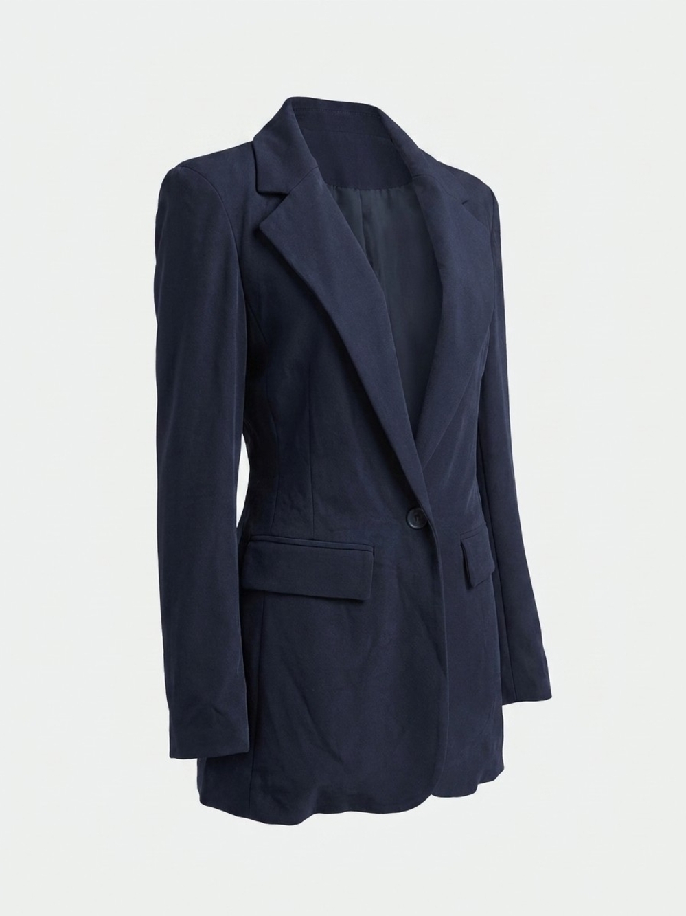 Boston Proper Navy Single-Button Tailored Blazer